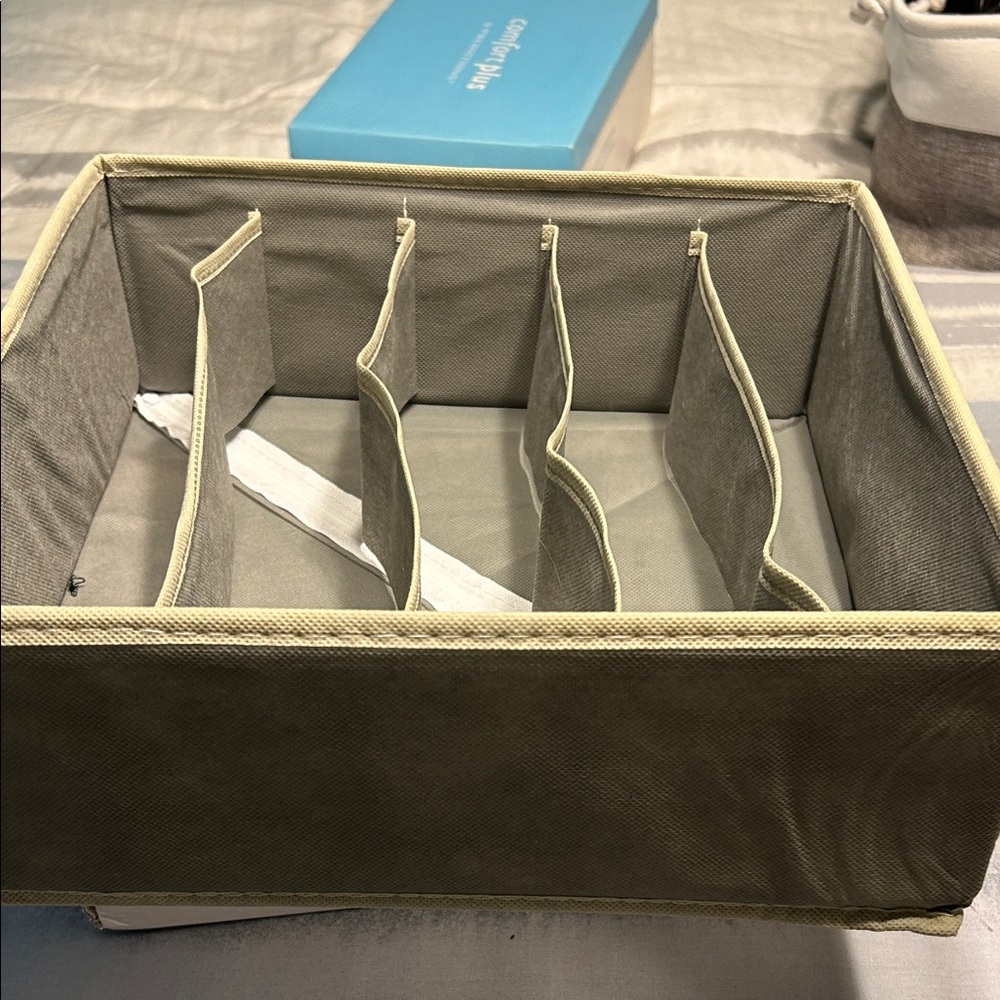 Foldable Beige Storage Organizer